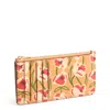 Vera Bradley Outlet Leather Linear Card Case In Neutral