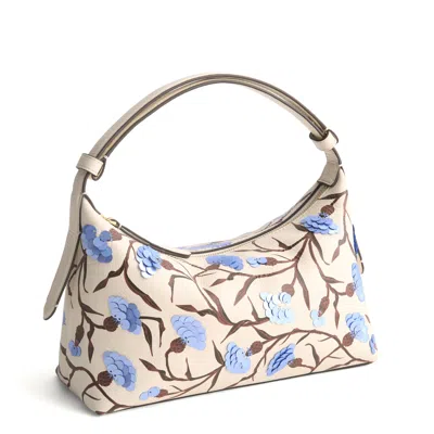 Vera Bradley Outlet Leather Roxbury Crescent Shoulder Bag In Multi