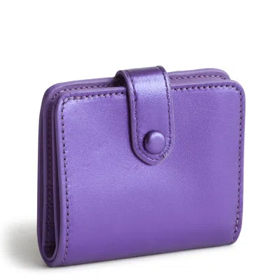 Vera Bradley Outlet Leather Small Tab Wallet In Purple