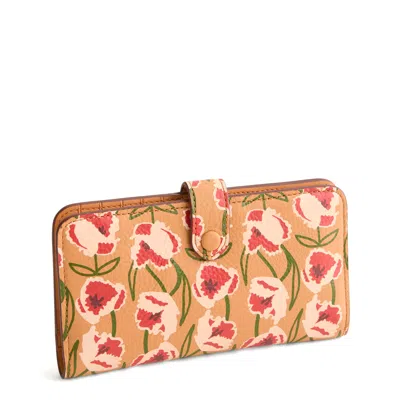 Vera Bradley Outlet Leather Tab Wallet In Brown