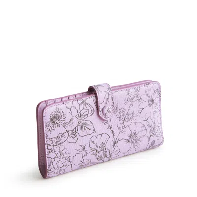 Vera Bradley Outlet Leather Tab Wallet In Purple