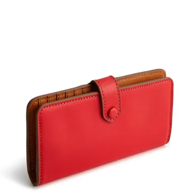 Vera Bradley Outlet Leather Tab Wallet In Red