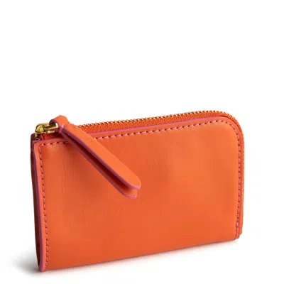 Vera Bradley Outlet Leather Zip Card Pouch In Multi