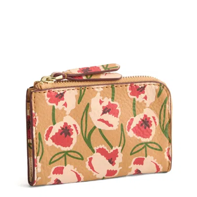 Vera Bradley Outlet Leather Zip Card Pouch In Multi