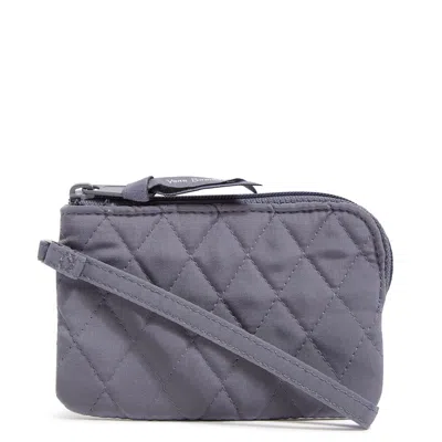 Vera Bradley Outlet Microfiber Rfic Zip-top Id Case In Grey