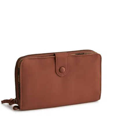 Vera Bradley Outlet Nylon Large Tab Wallet In Brown