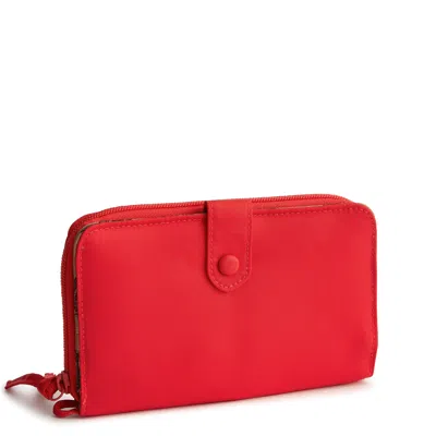 Vera Bradley Outlet Nylon Large Tab Wallet In Red