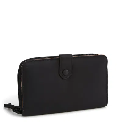 Vera Bradley Outlet Nylon Large Tab Wallet In Black