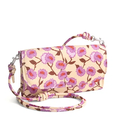 Vera Bradley Outlet Nylon Wildwood Wallet Crossbody Bag In Brown