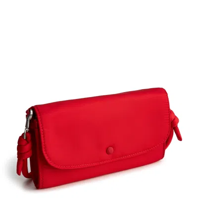 Vera Bradley Outlet Nylon Wildwood Wallet Crossbody Bag In Red