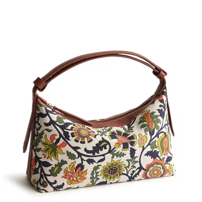 Vera Bradley Outlet Oxford Canvas Roxbury Crescent Shoulder Bag In Multi