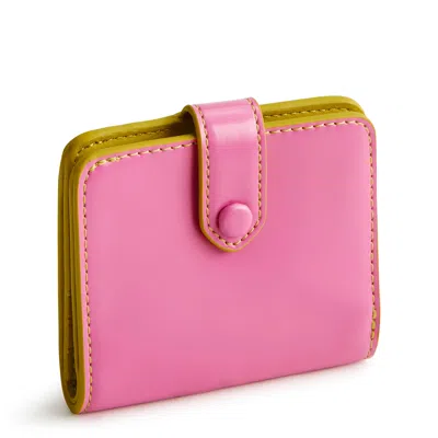 Vera Bradley Outlet Patent Faux Leather Small Tab Wallet In Pink