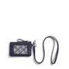 Vera Bradley Outlet Ultralight Zip Id And Lanyard In Blue