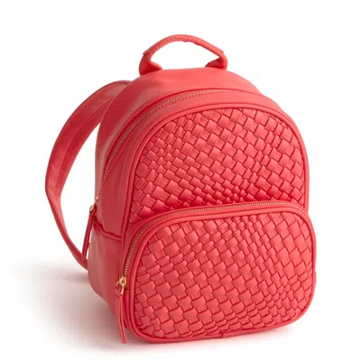 Vera Bradley Outlet Woven Faux Leather Mini Banbury Backpack In Red