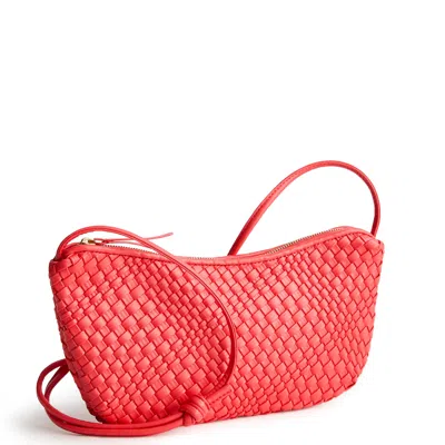 Vera Bradley Outlet Woven Faux Leather Springbrook Sling Crossbody In Red