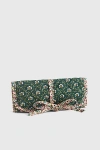 Vera Bradley Quilted Cotton Jewelry Roll In Mistletoe Lattice, Women's At Urban Outfitters In Green