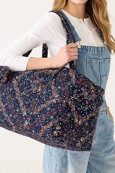 Vera Bradley Quilted Cotton Large Duffel Bag In Starry Paisley, Women's At Urban Outfitters In Multi