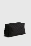 Vera Bradley Quilted Cotton Large Makeup Bag In Moonless Night, Women's At Urban Outfitters In Black