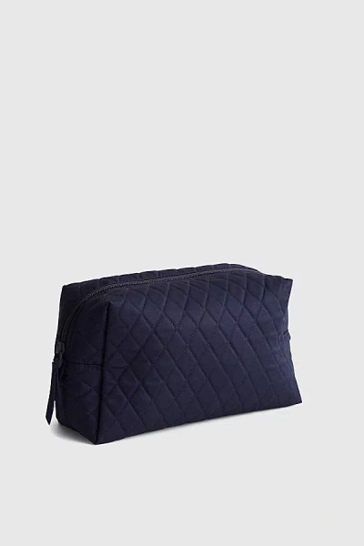 Vera Bradley Quilted Cotton Large Makeup Bag In Peacoat, Women's At Urban Outfitters In Blue