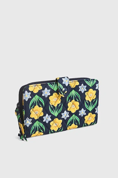 Vera Bradley Quilted Cotton Large Tab Wallet In Daffodils, Women's At Urban Outfitters In Multi