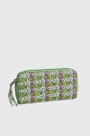 Vera Bradley Quilted Cotton Medium Continental Wallet In Ribbon Plaid, Women's At Urban Outfitters In Green