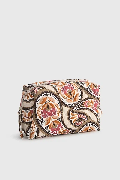 Vera Bradley Quilted Cotton Medium Makeup Bag In Blooming Paisley, Women's At Urban Outfitters In Multi