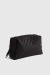 Vera Bradley Quilted Cotton Medium Makeup Bag In Moonless Night, Women's At Urban Outfitters In Black