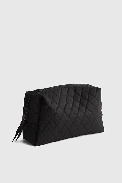 Vera Bradley Quilted Cotton Medium Makeup Bag In Moonless Night, Women's At Urban Outfitters In Black