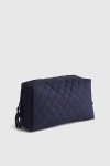 Vera Bradley Quilted Cotton Medium Makeup Bag In Peacoat, Women's At Urban Outfitters In Blue