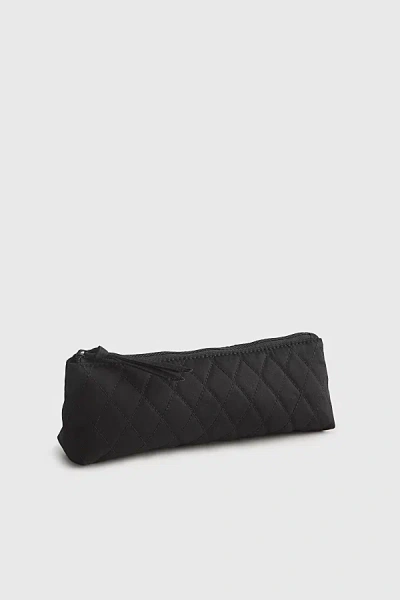 Vera Bradley Quilted Cotton Pencil Pouch In Moonless Night, Women's At Urban Outfitters In Black
