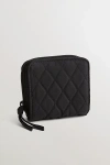 Vera Bradley Quilted Cotton Small Zip Wallet In Moonless Night, Women's At Urban Outfitters In Black
