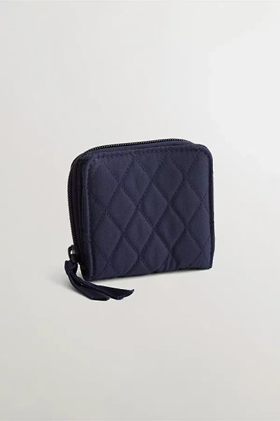 Vera Bradley Quilted Cotton Small Zip Wallet In Peacoat, Women's At Urban Outfitters In Blue
