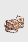 Vera Bradley Quilted Cotton Wildwood Crossbody Wallet In Blooming Paisley, Women's At Urban Outfitters In Multi