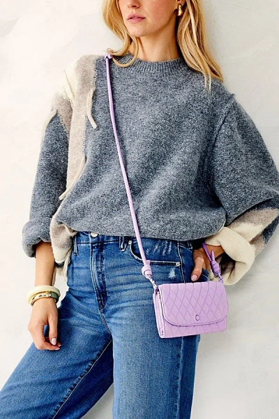 Vera Bradley Quilted Cotton Wildwood Crossbody Wallet In Purple Rhapsody, Women's At Urban Outfitters