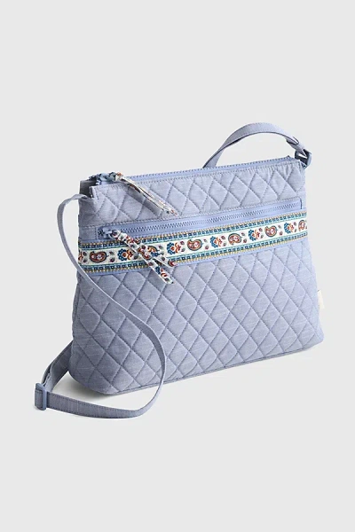 Vera Bradley Quilted Cotton Zip Hipster Bag In Chambray, Women's At Urban Outfitters In Blue