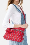 Vera Bradley Quilted Cotton Zip Hipster Bag In Flowering Paisley Goji Berry, Women's At Urban Outfitters In Red