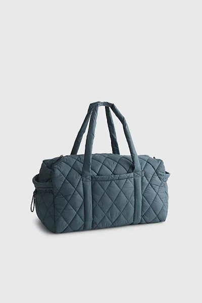 Vera Bradley Quilted Nylon Large Duffel Bag In Dark Slate, Women's At Urban Outfitters In Gray
