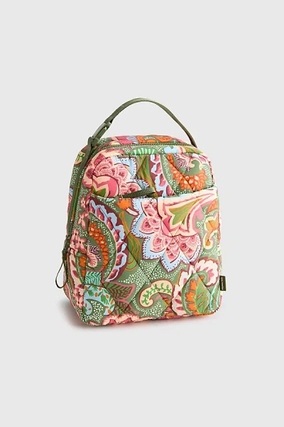 Vera Bradley Quilted Nylon Large Lunch Bag In Leaf Me Not Paisley, Women's At Urban Outfitters In Green