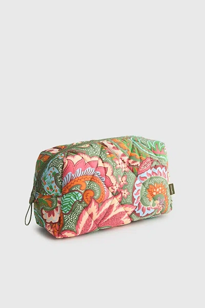 Vera Bradley Quilted Nylon Large Makeup Bag In Leaf Me Not Paisley, Women's At Urban Outfitters In Green