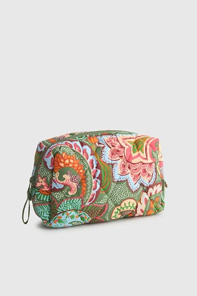 Vera Bradley Quilted Nylon Makeup Bag In Leaf Me Not Paisley At Urban Outfitters In Green