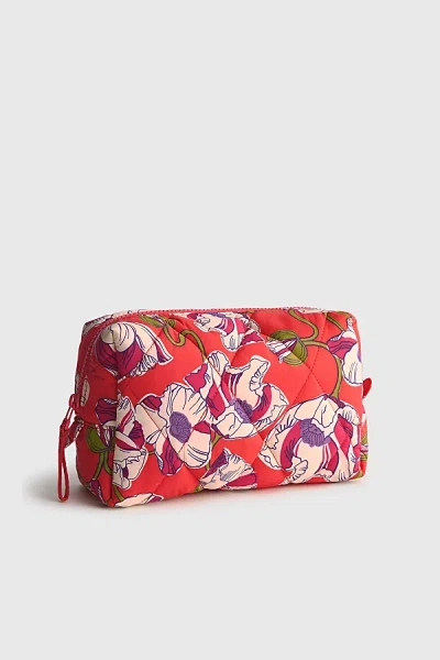 Vera Bradley Quilted Nylon Makeup Bag In Swirling Poppies At Urban Outfitters