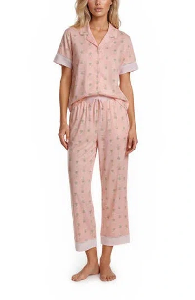 Vera Bradley Short Sleeve Notch Collar Pajamas In Multi
