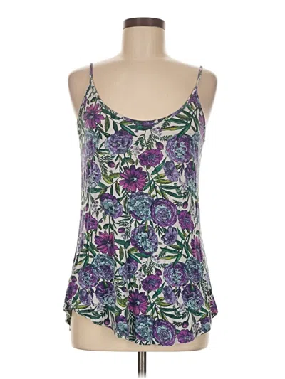 Pre-owned Vera Bradley Sleeveless Top Purple Halter Neckline Tops