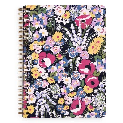 Vera Bradley Small Spiral Notebook, Poppy Fields In Multi