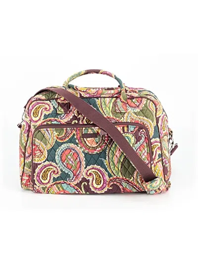 Pre-owned Vera Bradley Weekender In Burgundy