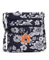 Vera Bradley Women's  Auburn Tigers Rain Garden Triple-zip Hipster Crossbody Bag In Black