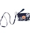 Vera Bradley Women's  Auburn Tigers Rain Garden Zip Id Lanyard In Multi