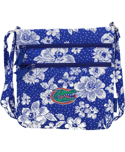 Vera Bradley Women's  Florida Gators Rain Garden Triple-zip Hipster Crossbody Bag In Blue