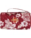 Vera Bradley Women's  Iowa State Cyclones Rain Garden Front-zip Wristlet In Red,white