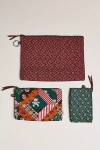Vera Bradley X Anthropologie 3-pouch Organizer Set In Green